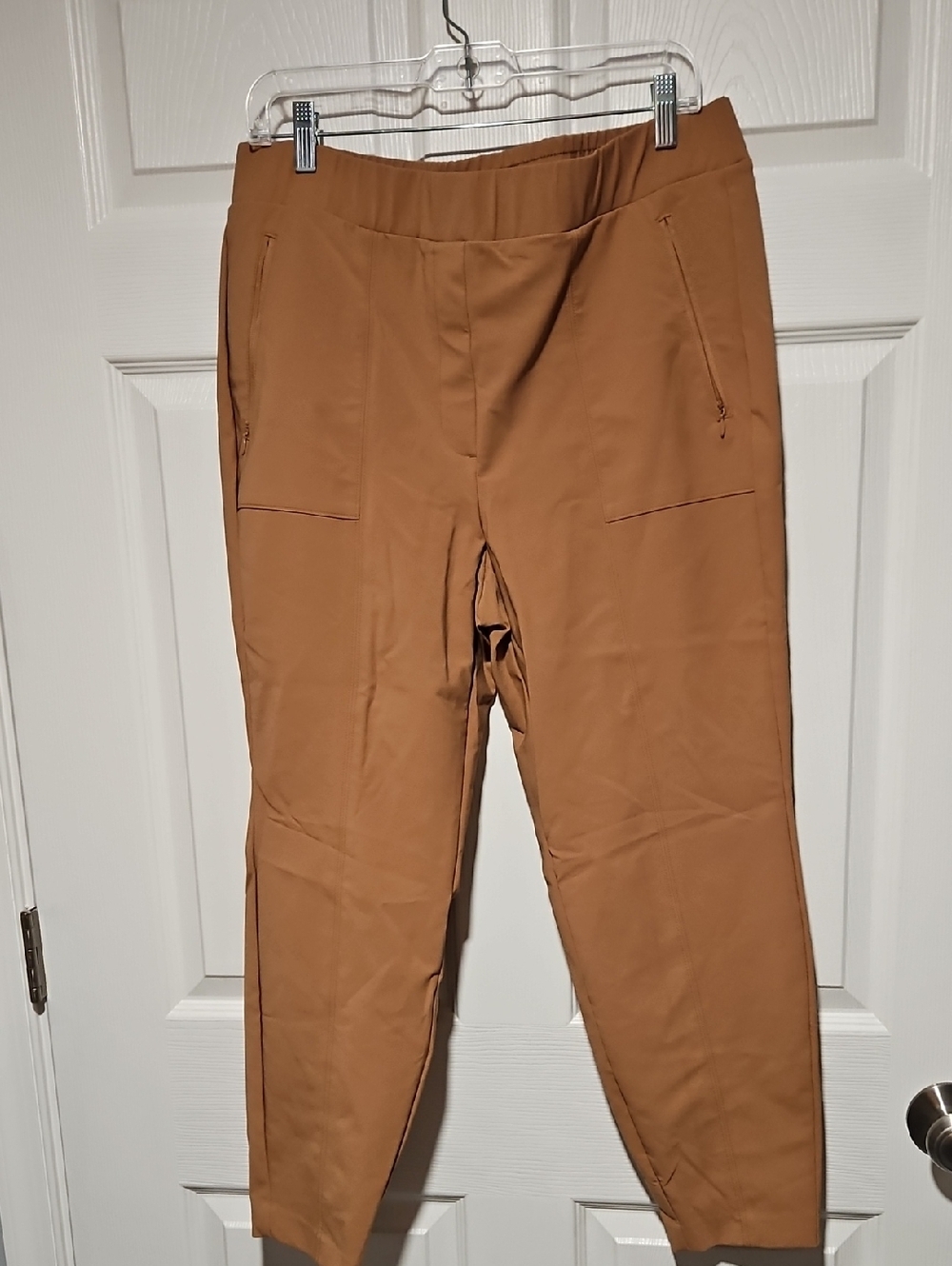 Lane Bryant Ankle Pull-On 4-Season Pants in Camel Brown